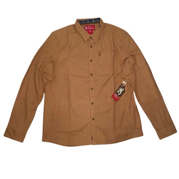 Browning Rye Shirt - NWT - Brown button up Mens - XL - Picture 1 of 15